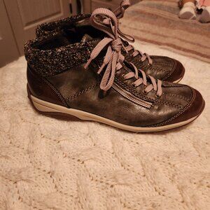 Rieker Women's Hi-Top Trainers, Brown Brandy Cigar Terra 24, 10